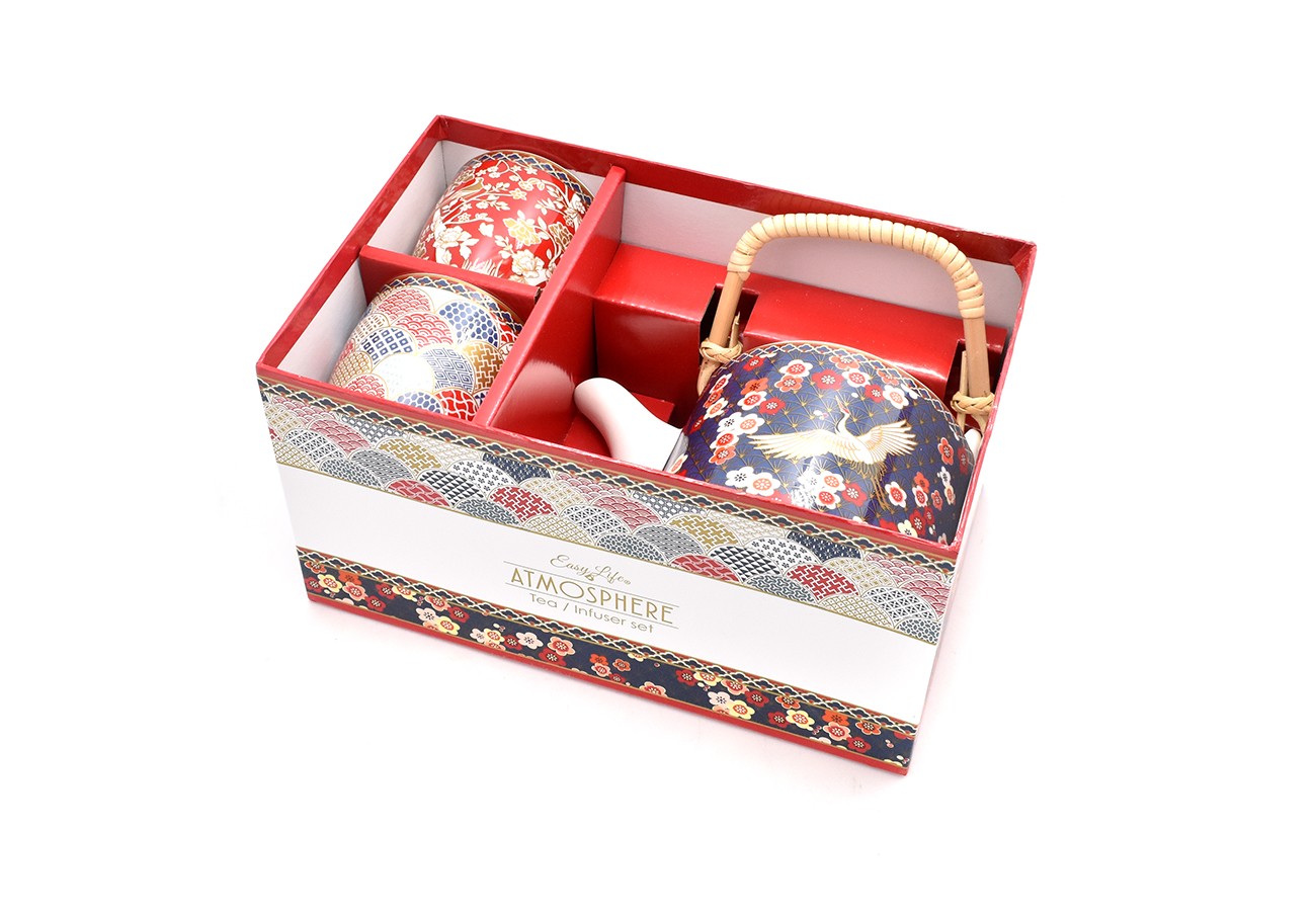 konvička Okinawa na čaj 600 ml + 2 šálky