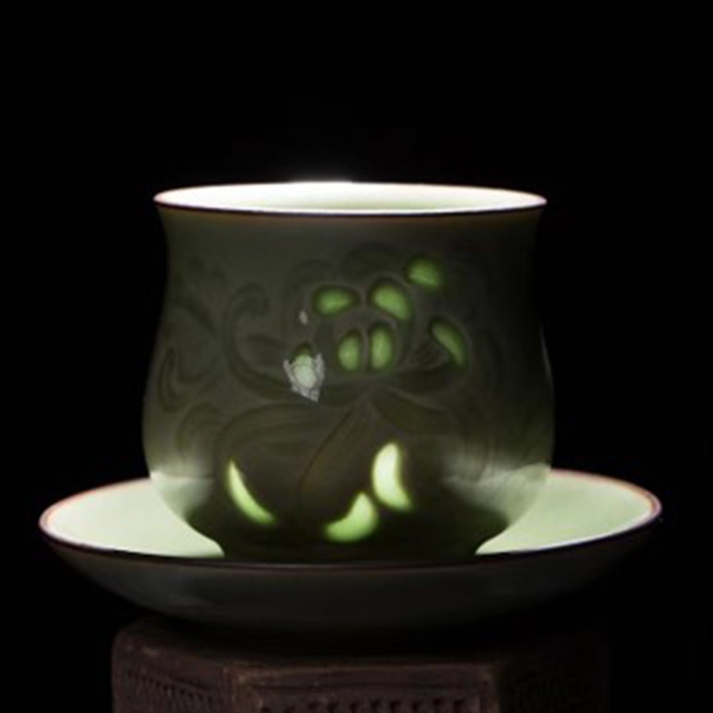 čajový šálek Longquan Celadon - Panda Squid