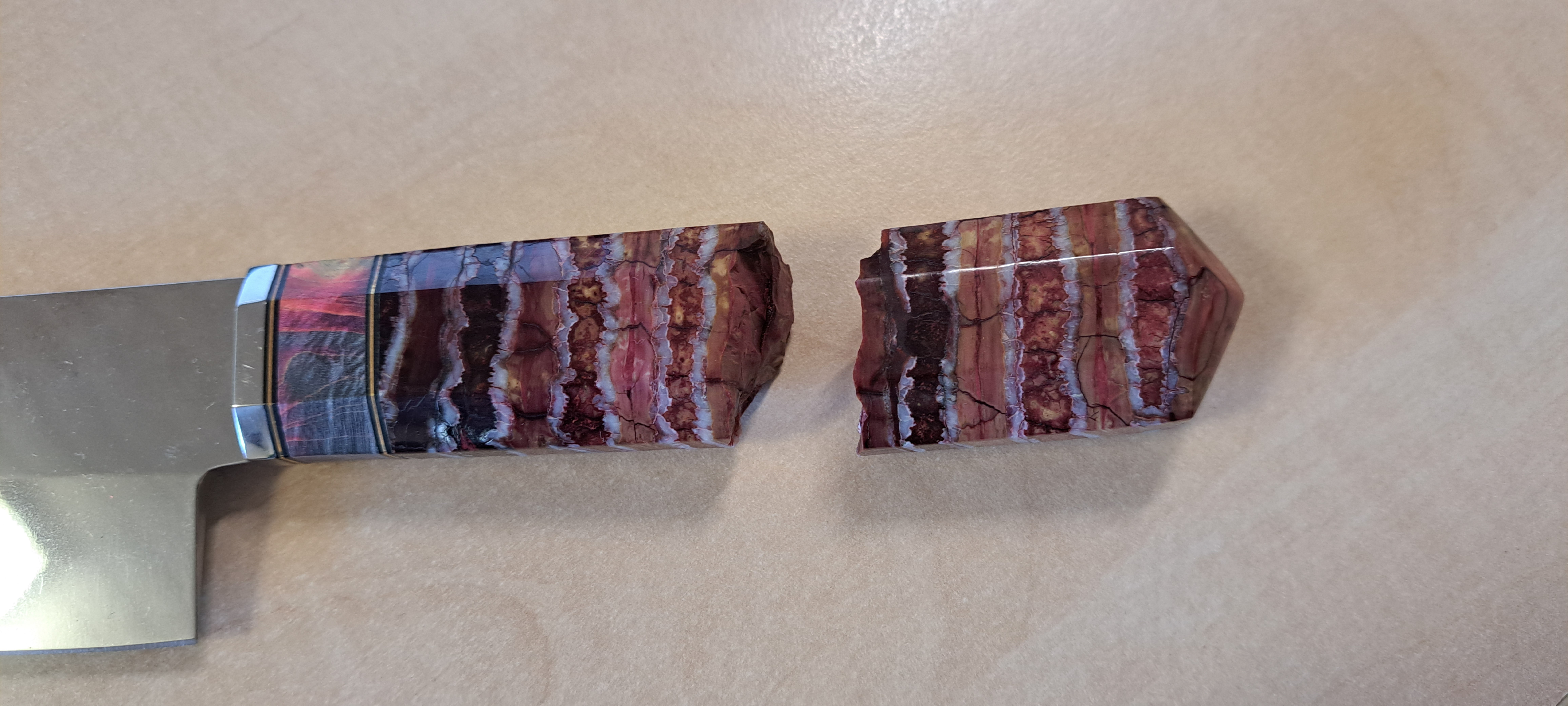 II. jakost nůž Santoku 145mm Dellinger Mirror Wootz - Mammut Collect Nr.7 II. jakost nůž Santoku 145mm Dellinger Mirror Wootz - Mammut Collect Nr.7