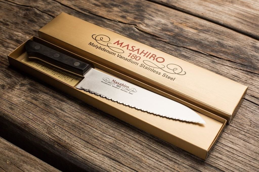 Nůž Masahiro BWH Santoku Wave Edge 165 mm [14039]