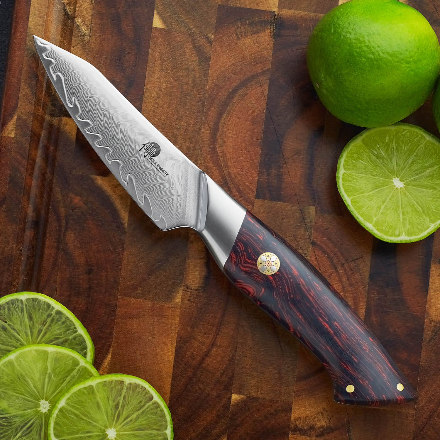 Kuchařský nůž Petty Kiritsuke 90 mm Dellinger Volcano