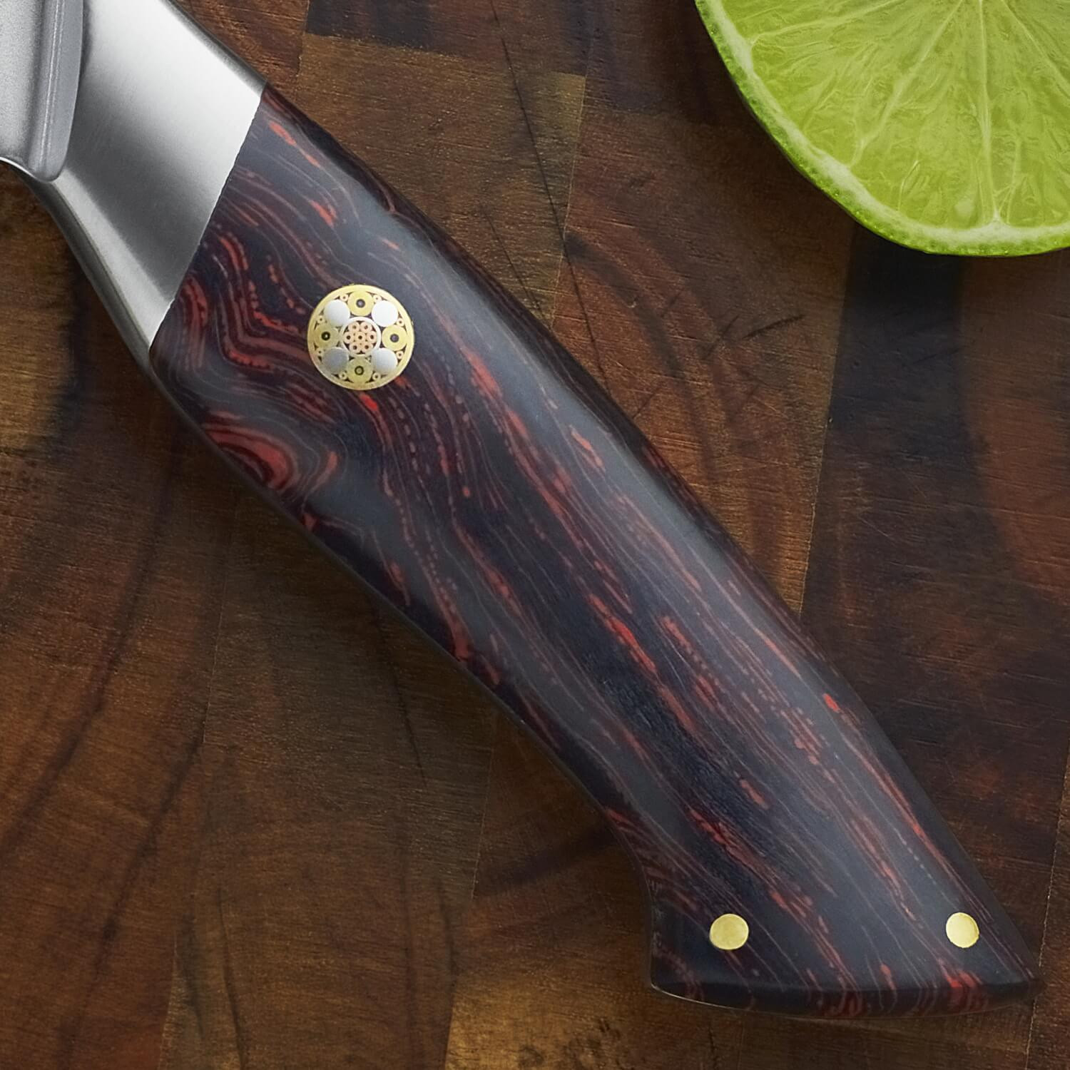 Kuchařský nůž Petty Kiritsuke 90 mm Dellinger Volcano