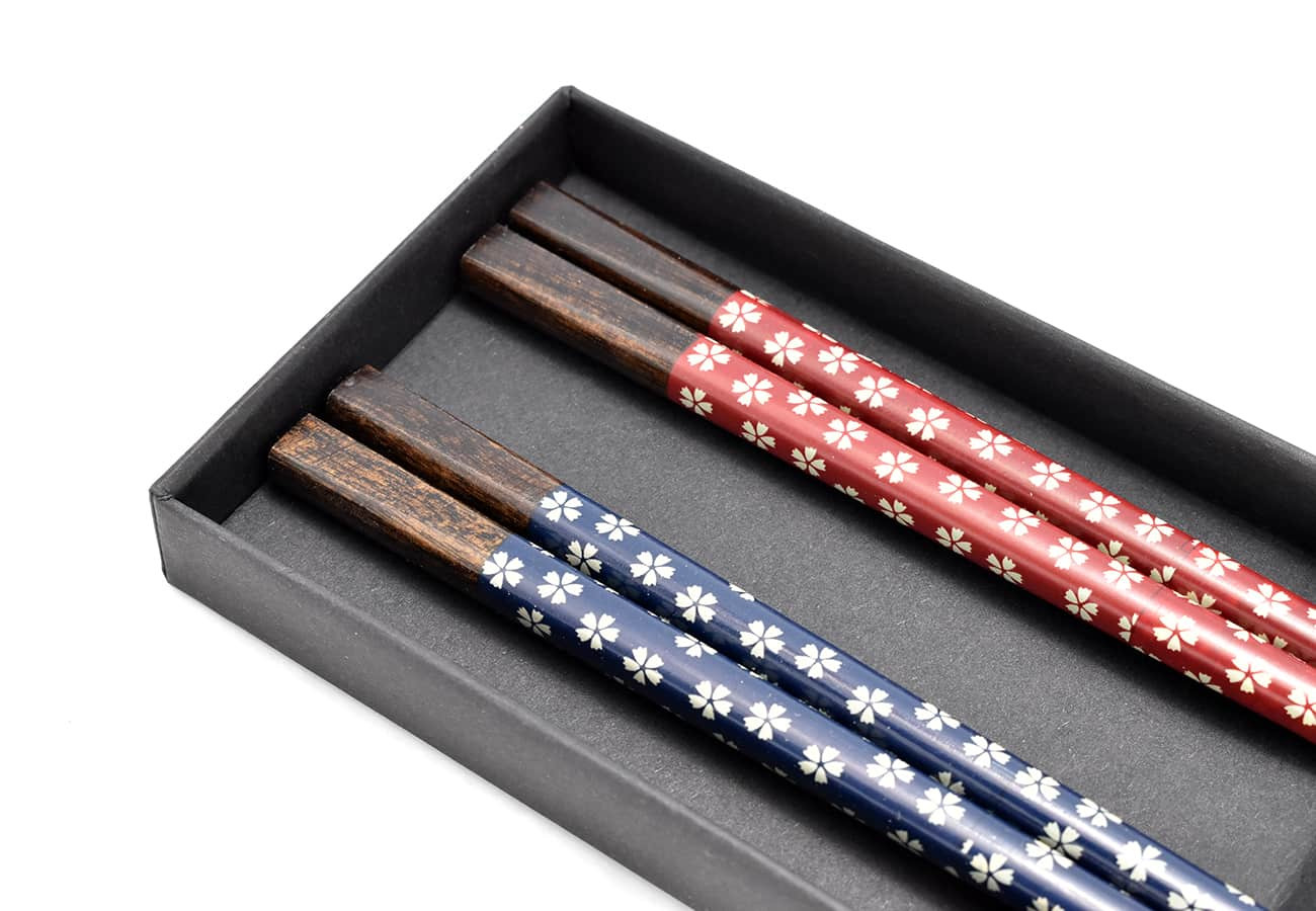 sada jídelních hůlek Blue&Red Hana