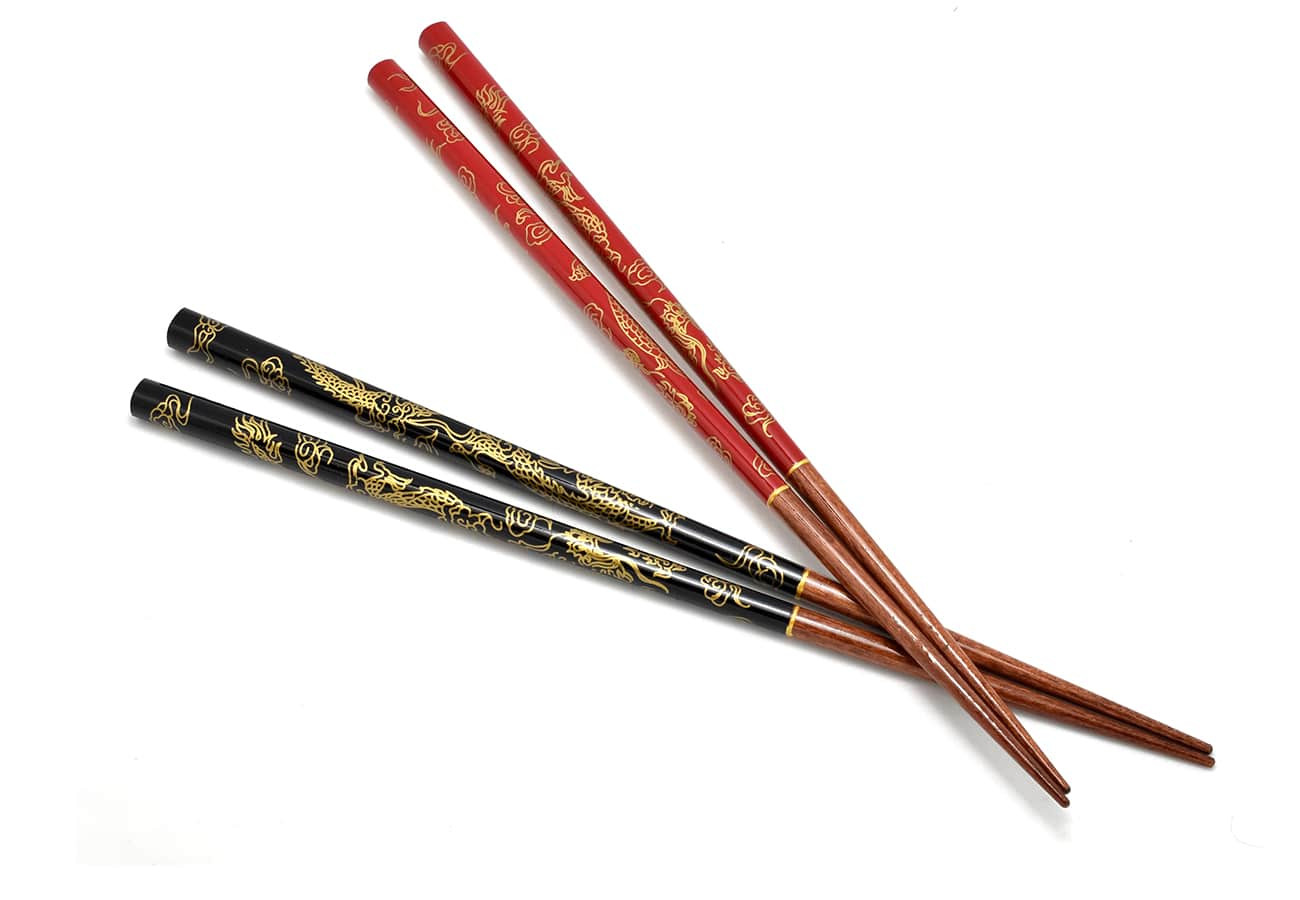 sada jídelních hůlek Black&Red Doragon