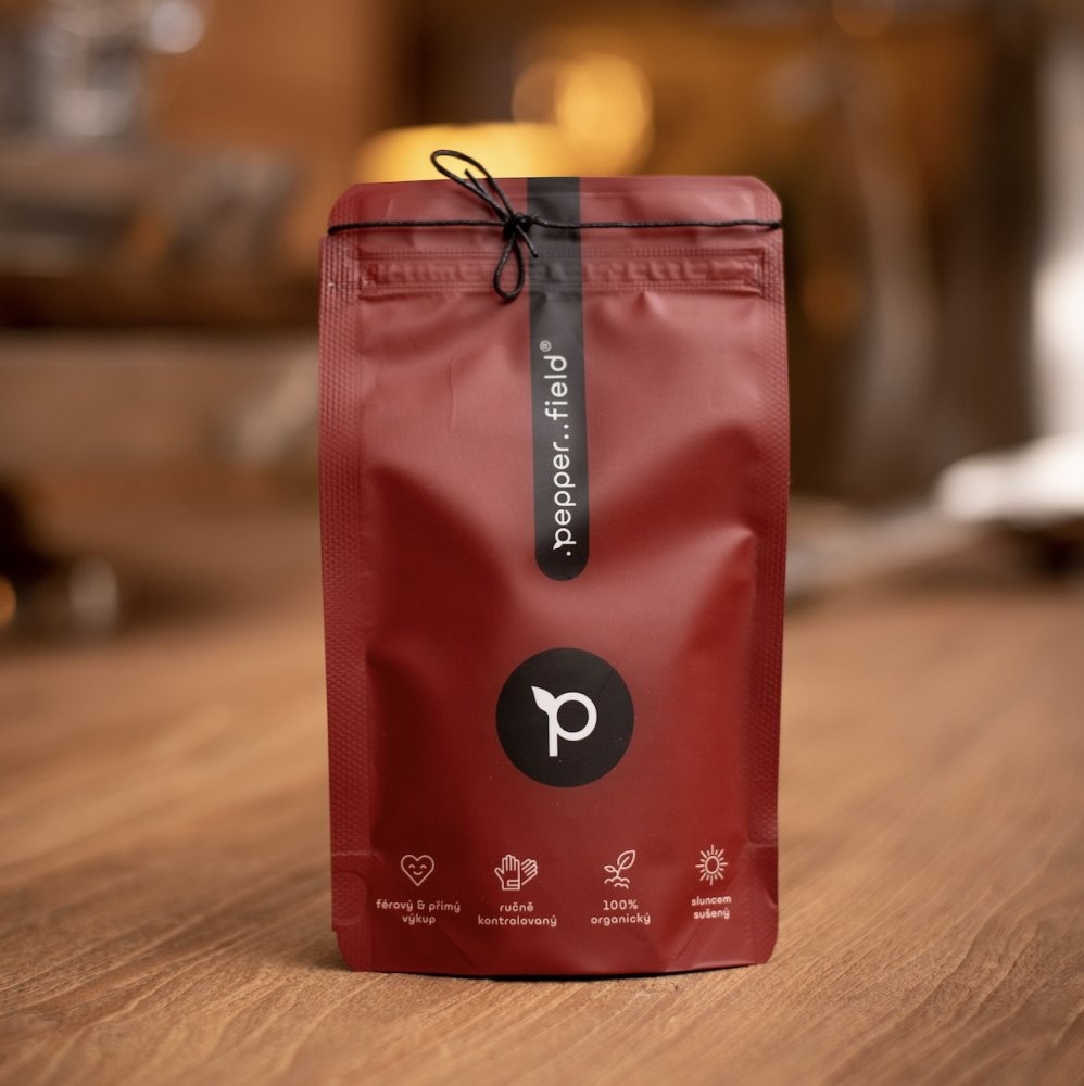 Kampotský pepř tmavě červený - doypack 50g