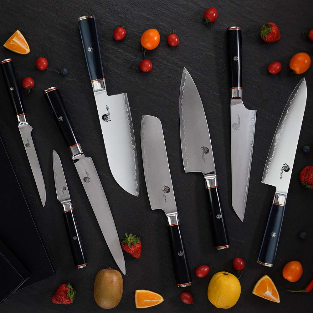 Japonský kuchařský nůž Santoku 180 mm Dellinger Okami 3 layers AUS10