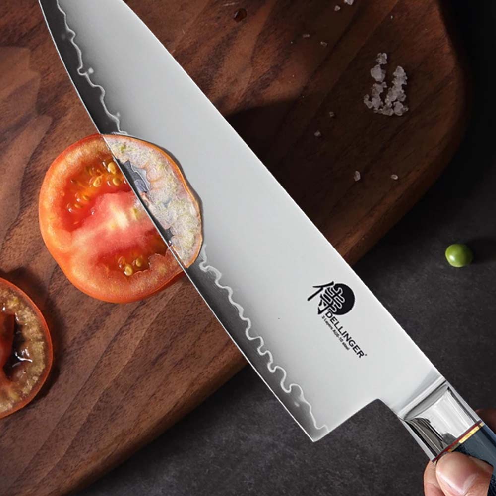 JAPONSKÝ KUCHAŘSKÝ NŮŽ CHEF 200 MM DELLINGER OKAMI 3 LAYERS AUS10
