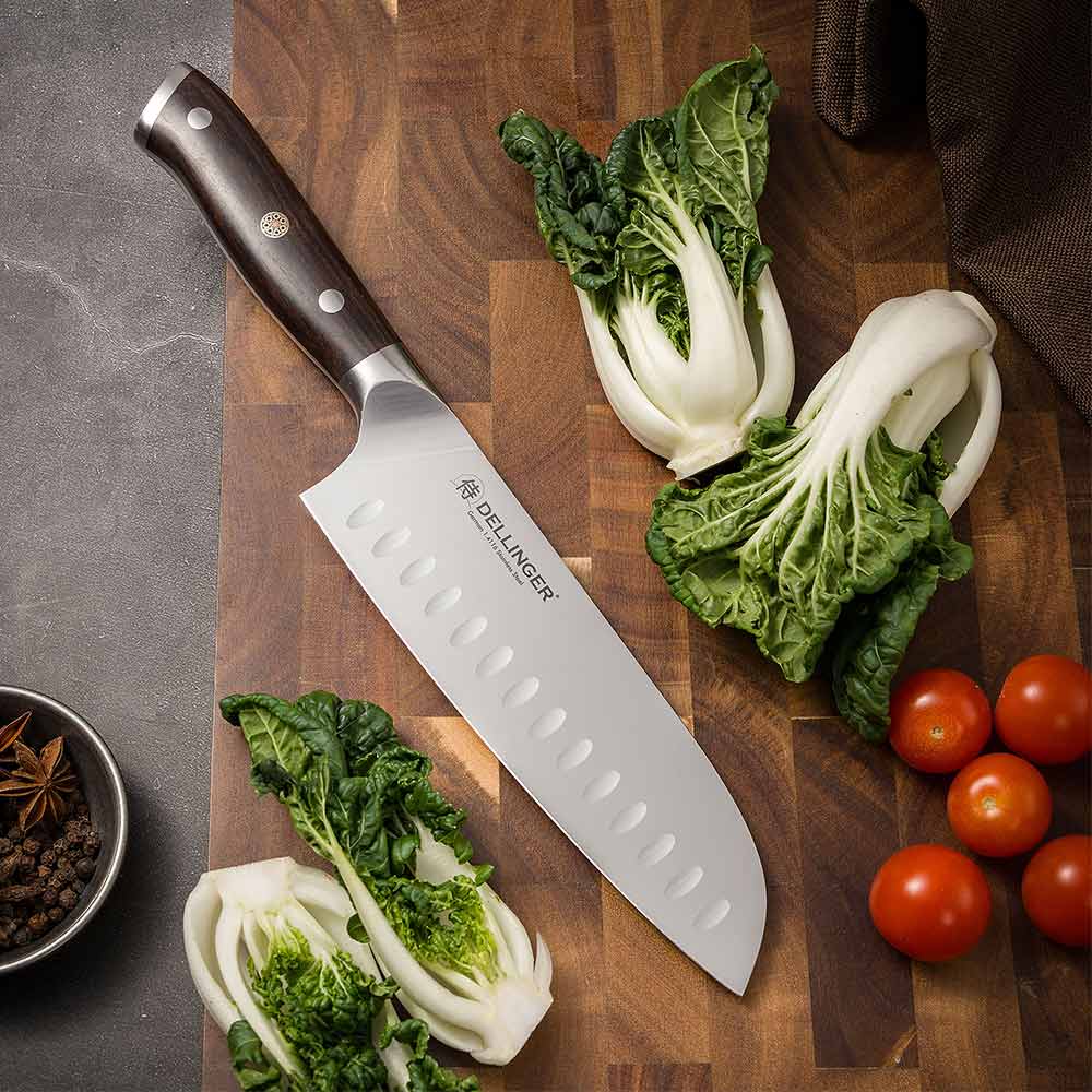 Santoku nůž šéfkuchaře 180 mm Dellinger German Samurai Ebony