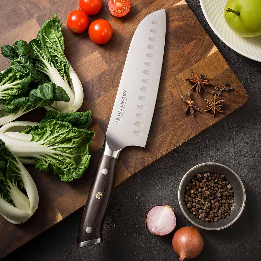 Santoku nůž šéfkuchaře 180 mm Dellinger German Samurai Ebony