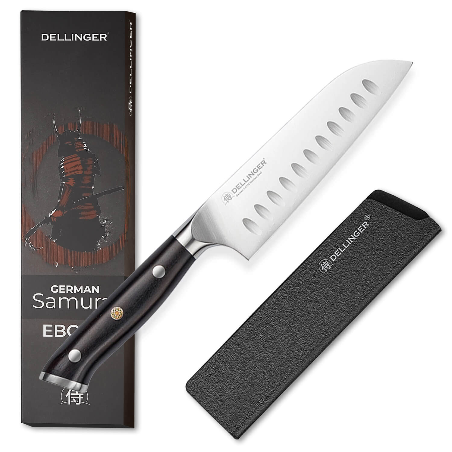 Santoku malý nůž 133 mm Dellinger German Samurai Ebony