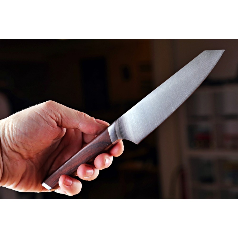 KIRITSUKE / UTILITY 5" (130MM) DELLINGER CUBE EBONY WOOD KIRITSUKE / UTILITY 5" (130MM) DELLINGER CUBE EBONY WOOD