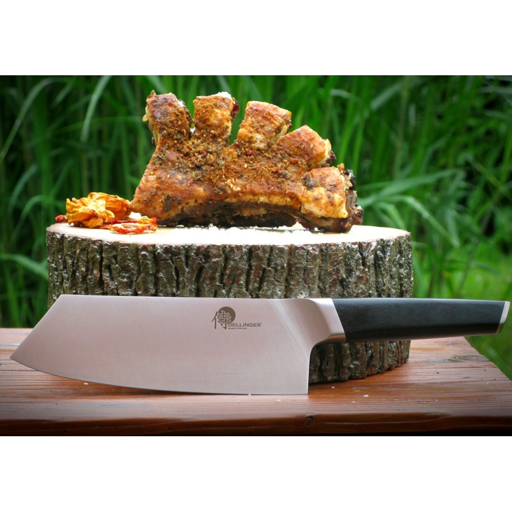 KIRITSUKE / CHEF 8" (205MM) DELLINGER CUBE EBONY WOOD