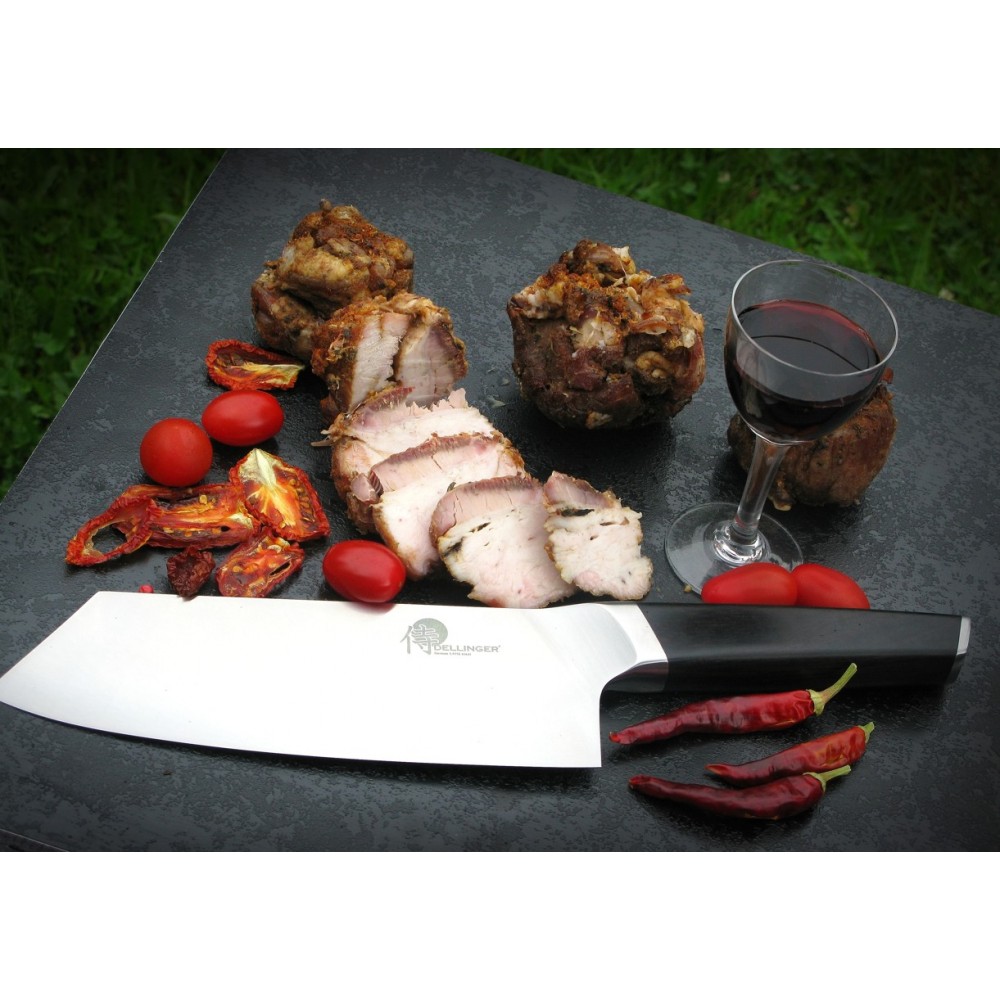 KIRITSUKE / CHEF 8" (205MM) DELLINGER CUBE EBONY WOOD