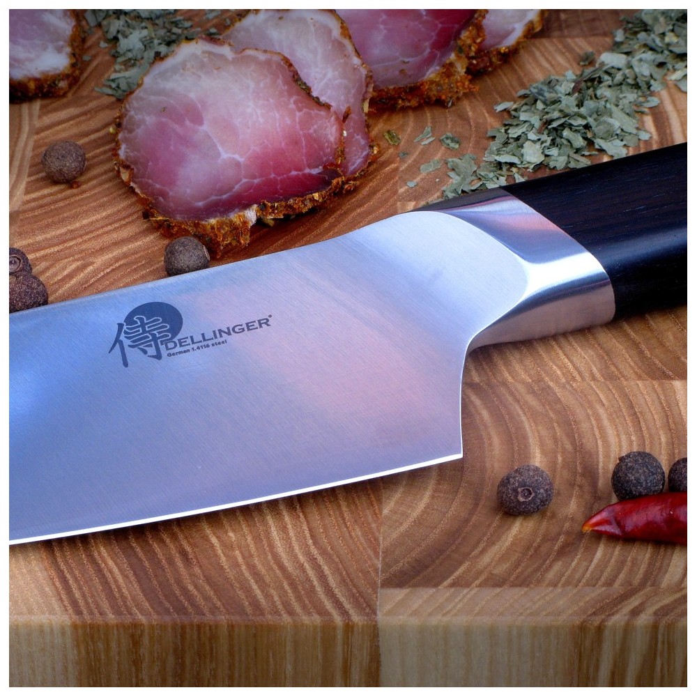 KIRITSUKE / CHEF 8" (205MM) DELLINGER CUBE EBONY WOOD