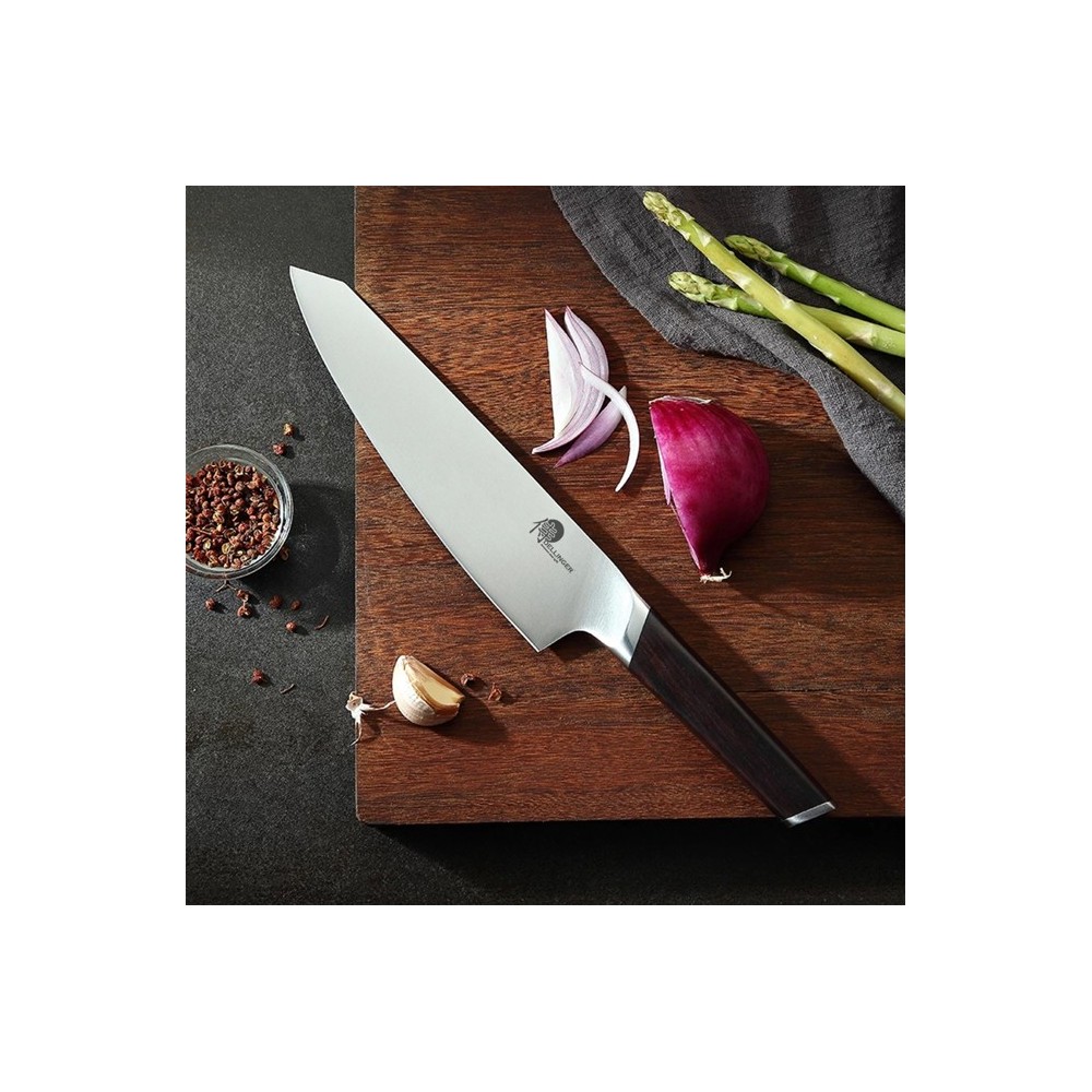 KIRITSUKE / CHEF 8" (205MM) DELLINGER CUBE EBONY WOOD