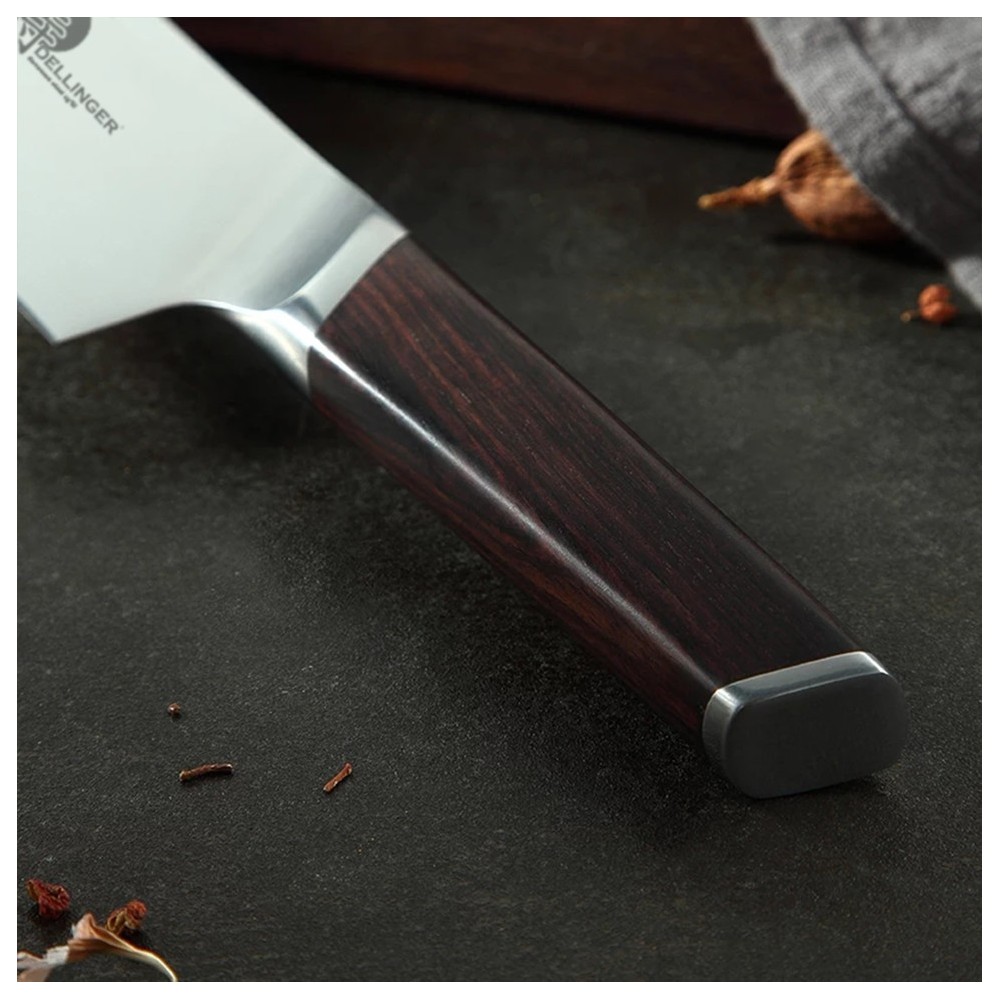 KIRITSUKE / CHEF 8" (205MM) DELLINGER CUBE EBONY WOOD