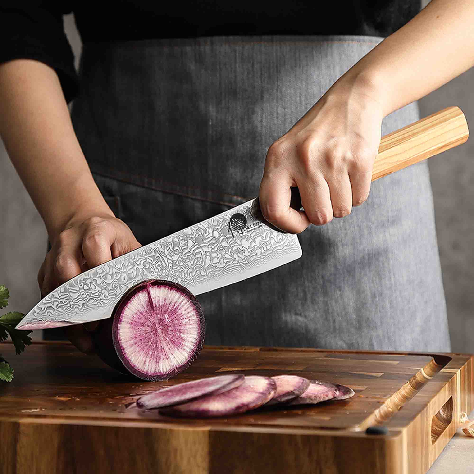 nůž Chef 8,5" Dellinger Buffalo Olive Octagon 215 mm