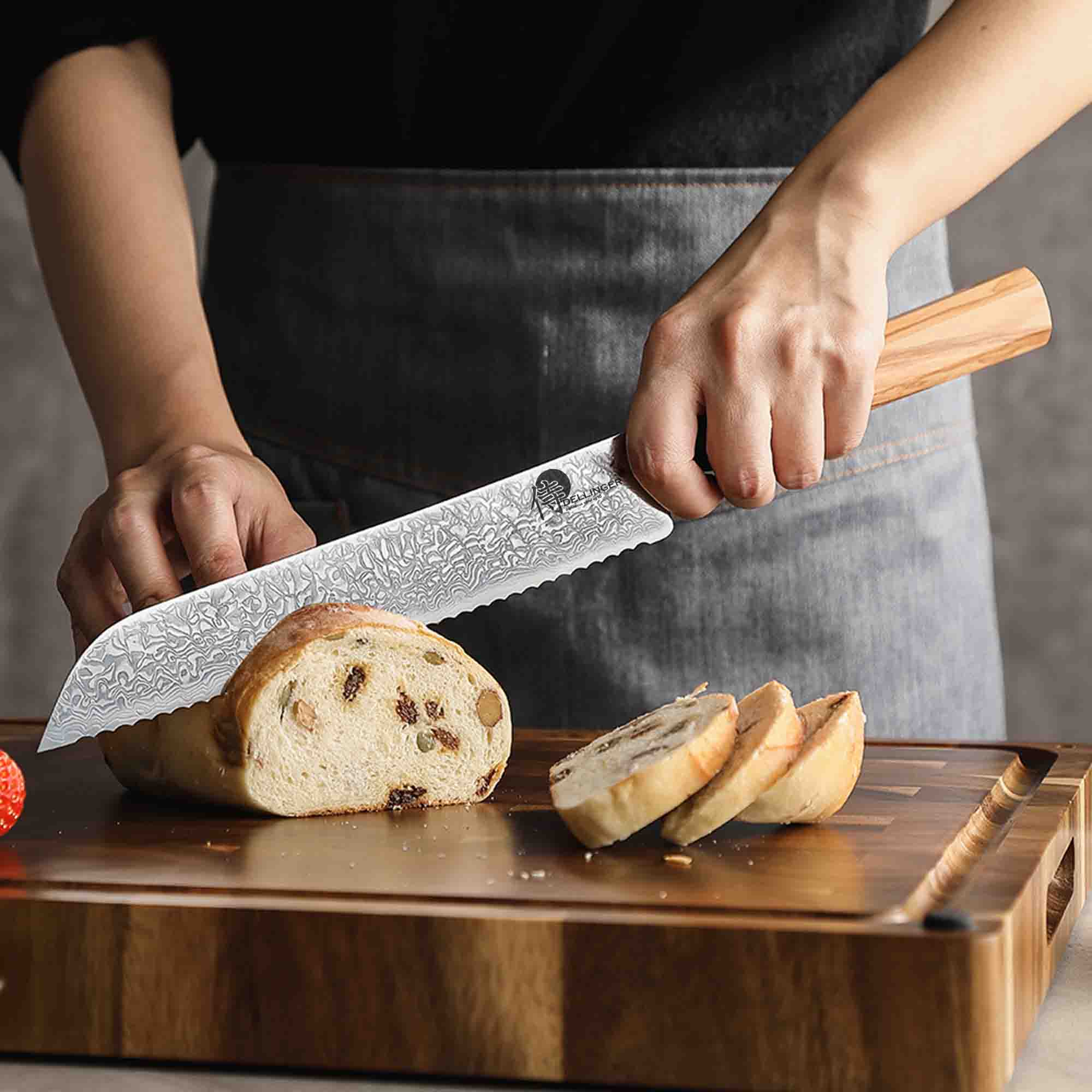 nůž na pečivo Bread 8,5" Dellinger Buffalo Olive Octagon 215 mm