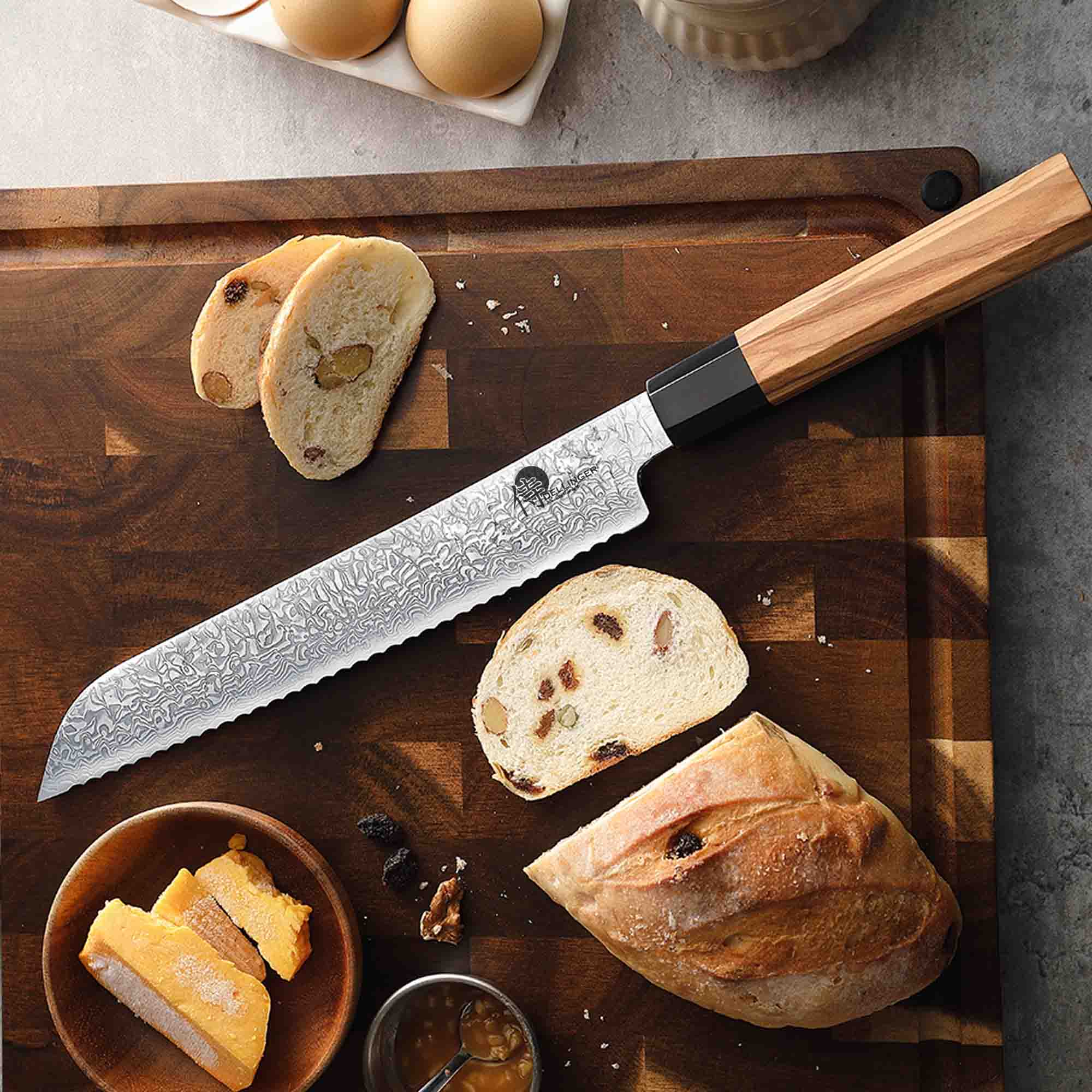 nůž na pečivo Bread 8,5" Dellinger Buffalo Olive Octagon 215 mm