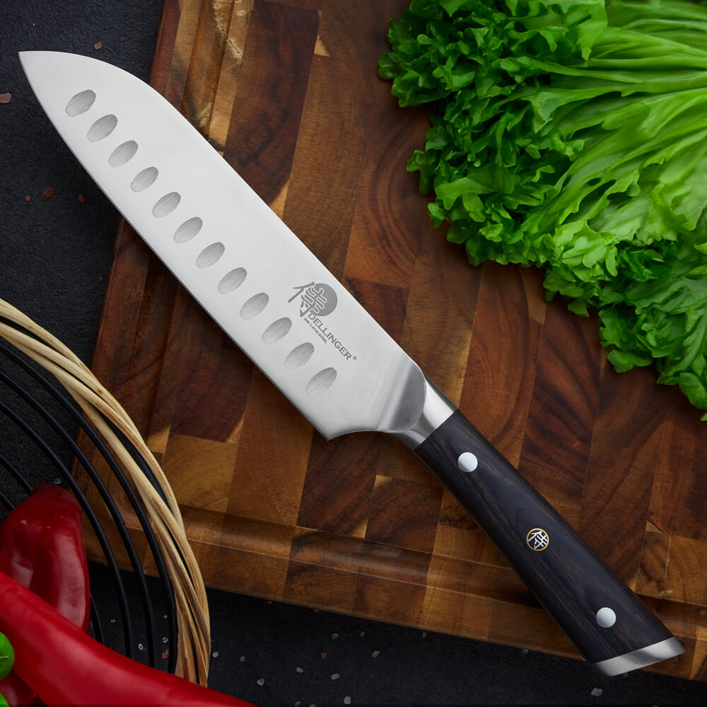 nůž šéfkuchaře Santoku 178 mm, Dellinger German Black Samurai