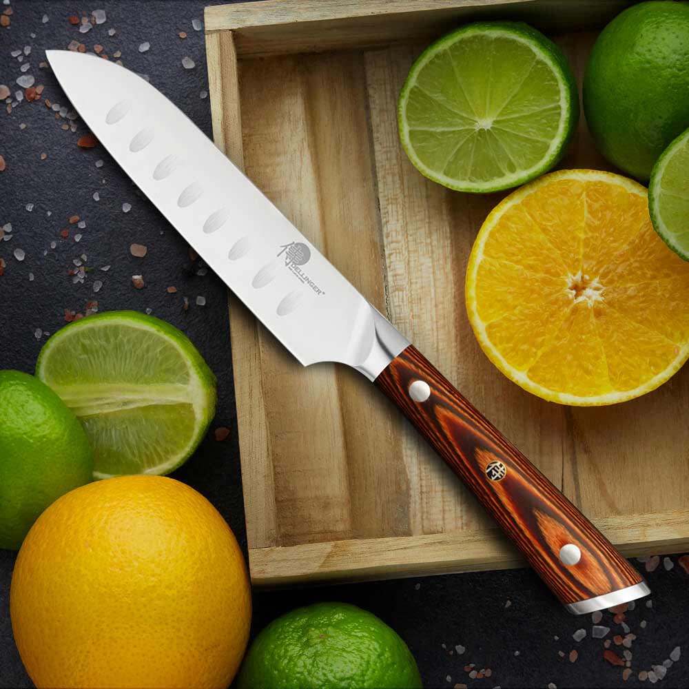 nůž šéfkuchaře ko Santoku 124 mm, Dellinger German Black Samurai nůž šéfkuchaře ko Santoku 124 mm, Dellinger German Black Samurai