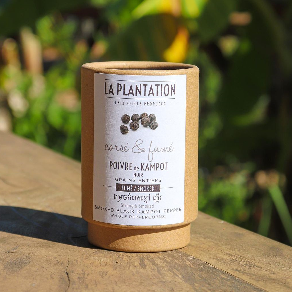 Pepř z Kampotu černý zauzený studeným kouřem 50g tubus