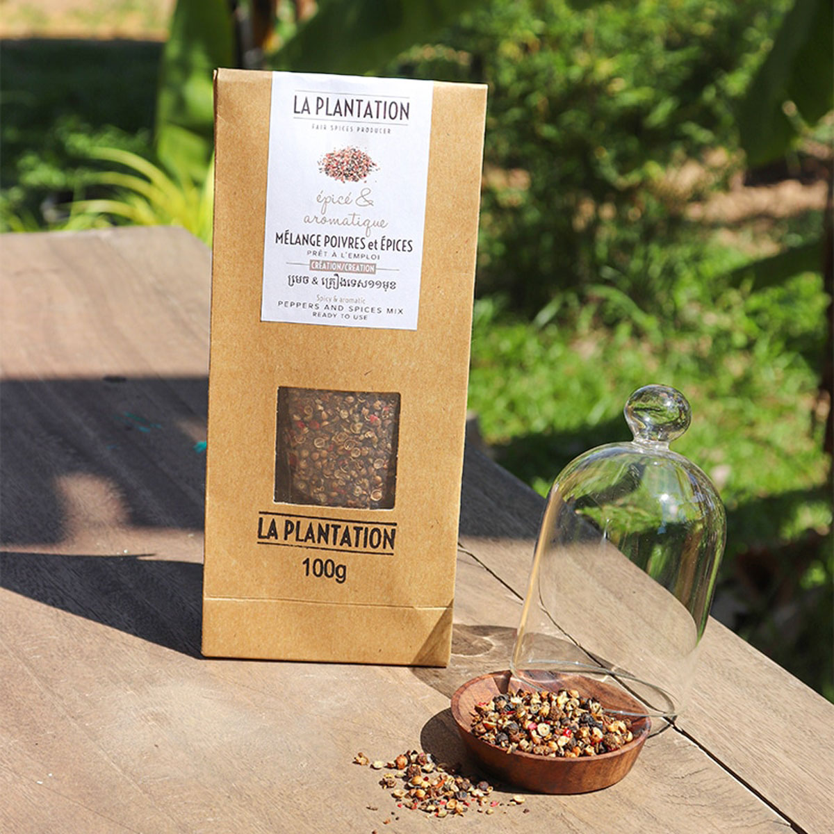 Směs drcených pepřů z Kampotu 50g mlýnek