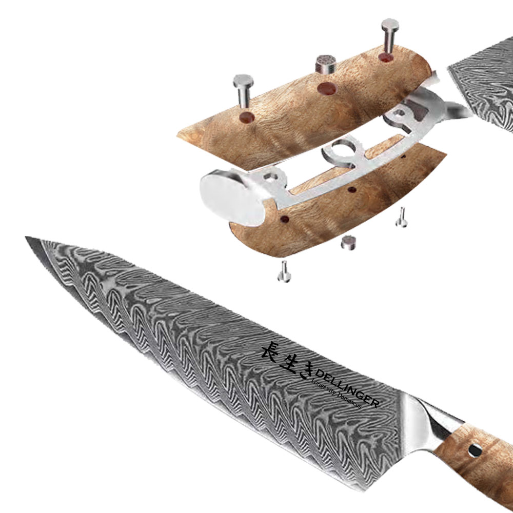 Nůž na pečivo Bread 210 mm Dellinger Longevity Damascus Edition