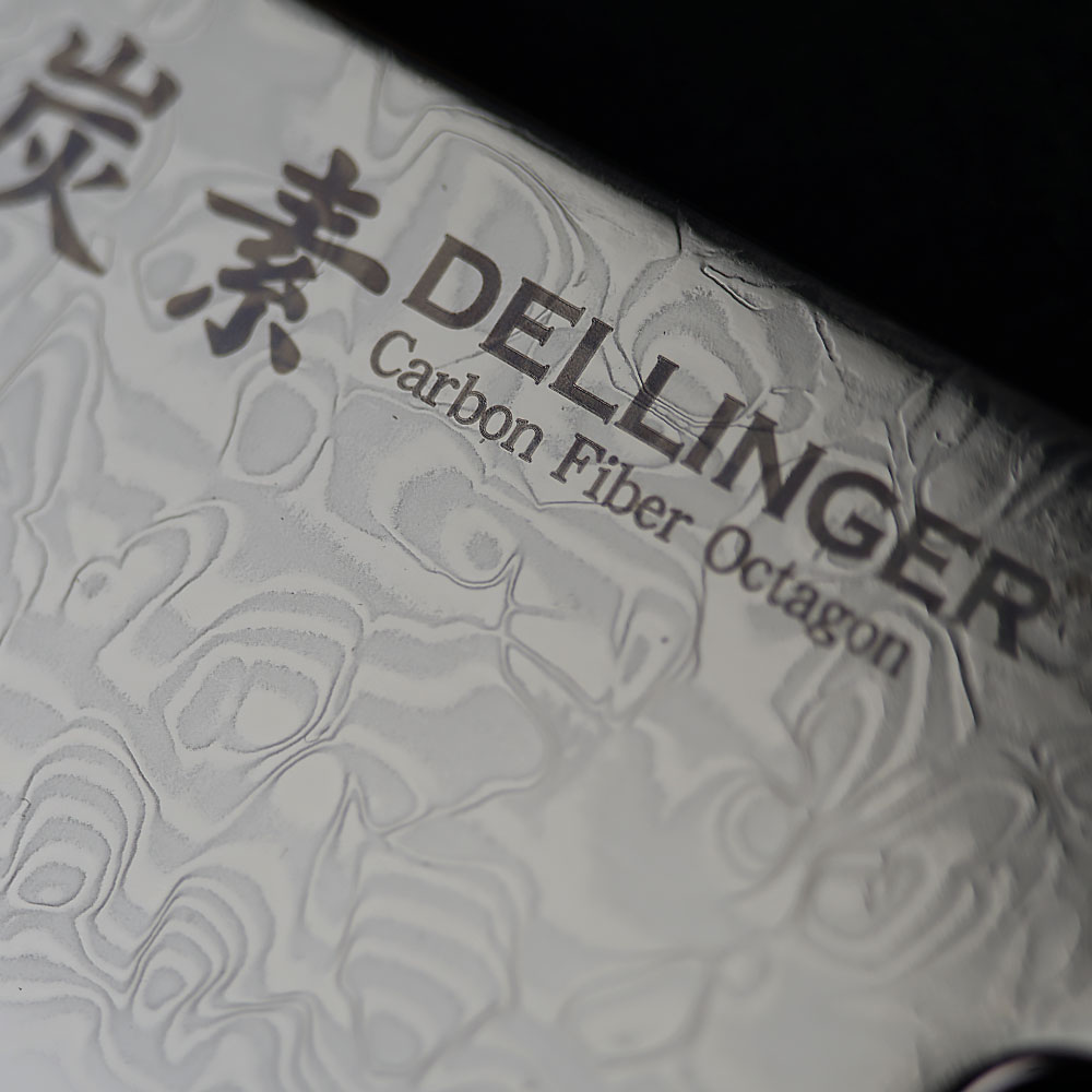 Kuchyňský nůž Santoku 185 mm Dellinger Carbon Fiber Octagon®