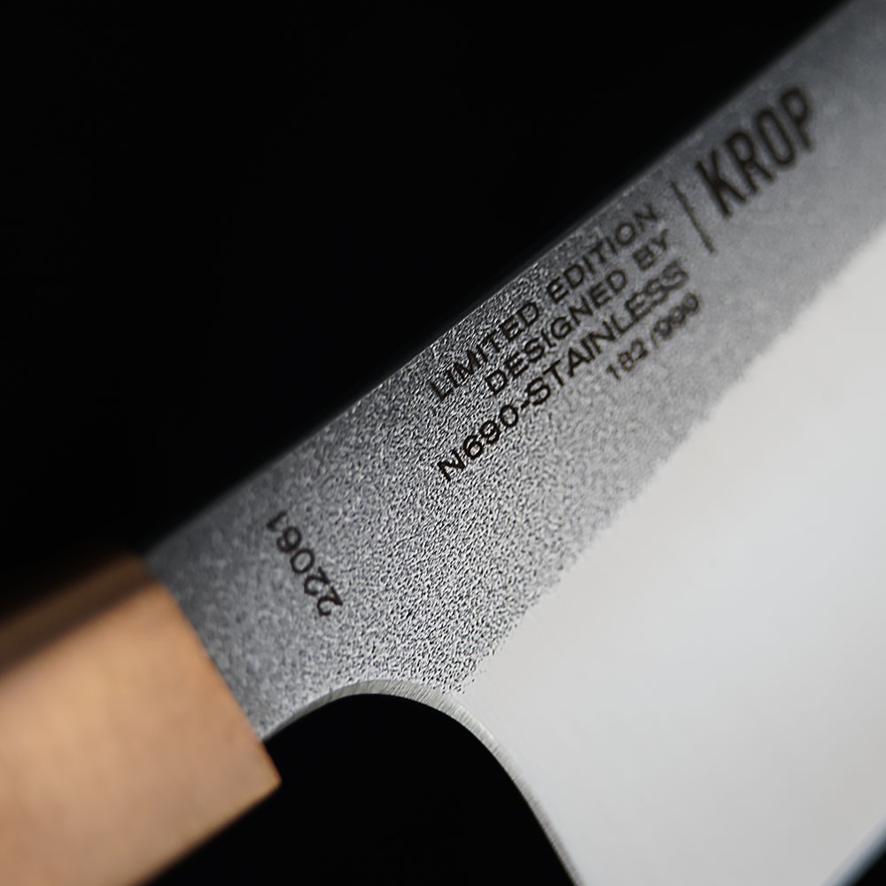Sada kuchyňských nožů Gyuto 180 mm, Gyuto 140 mm, Paring 110 mm Pirge Handmade KROP® Sada kuchyňských nožů Gyuto 180 mm, Gyuto 140 mm, Paring 110 mm Pirge Handmade KROP®