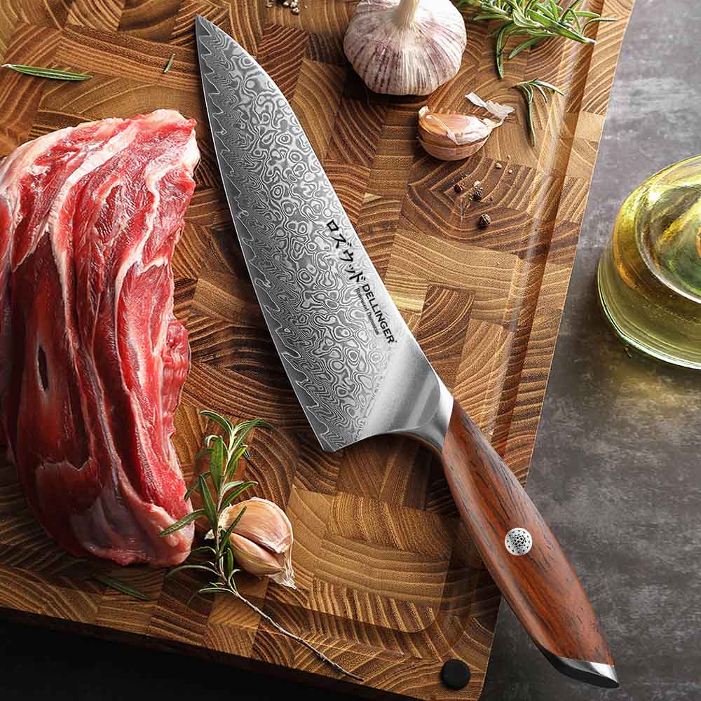 Kuchyňský nůž Chef/Gyuto 210 mm Dellinger Rose Wood Damascus® Kuchyňský nůž Chef/Gyuto 210 mm Dellinger Rose Wood Damascus®