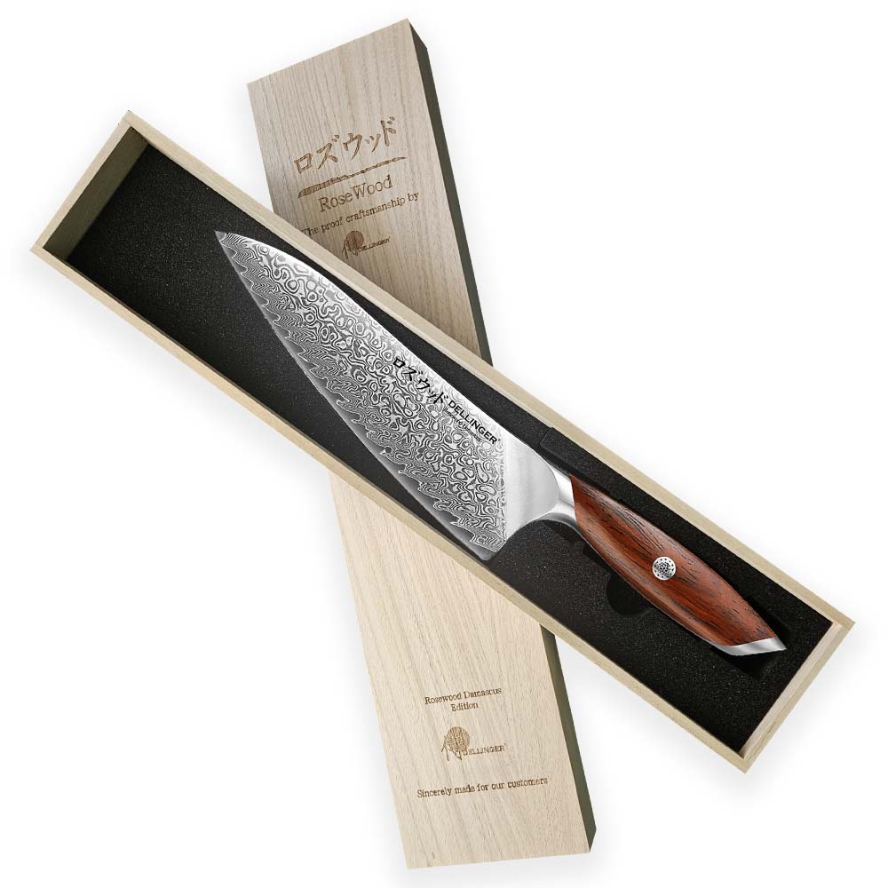 Kuchyňský nůž Chef/Gyuto 210 mm Dellinger Rose Wood Damascus® Kuchyňský nůž Chef/Gyuto 210 mm Dellinger Rose Wood Damascus®
