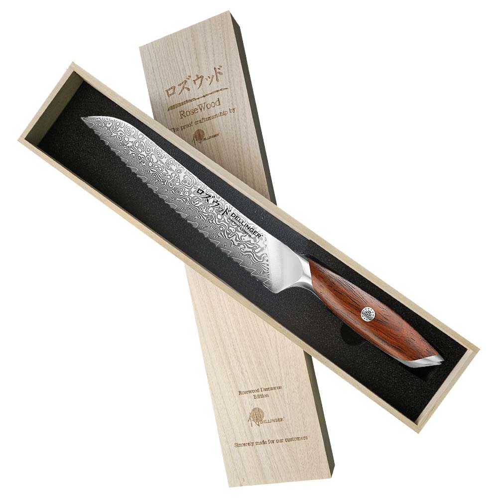 Nůž na pečivo Bread 210 mm Dellinger Rose Wood Damascus®