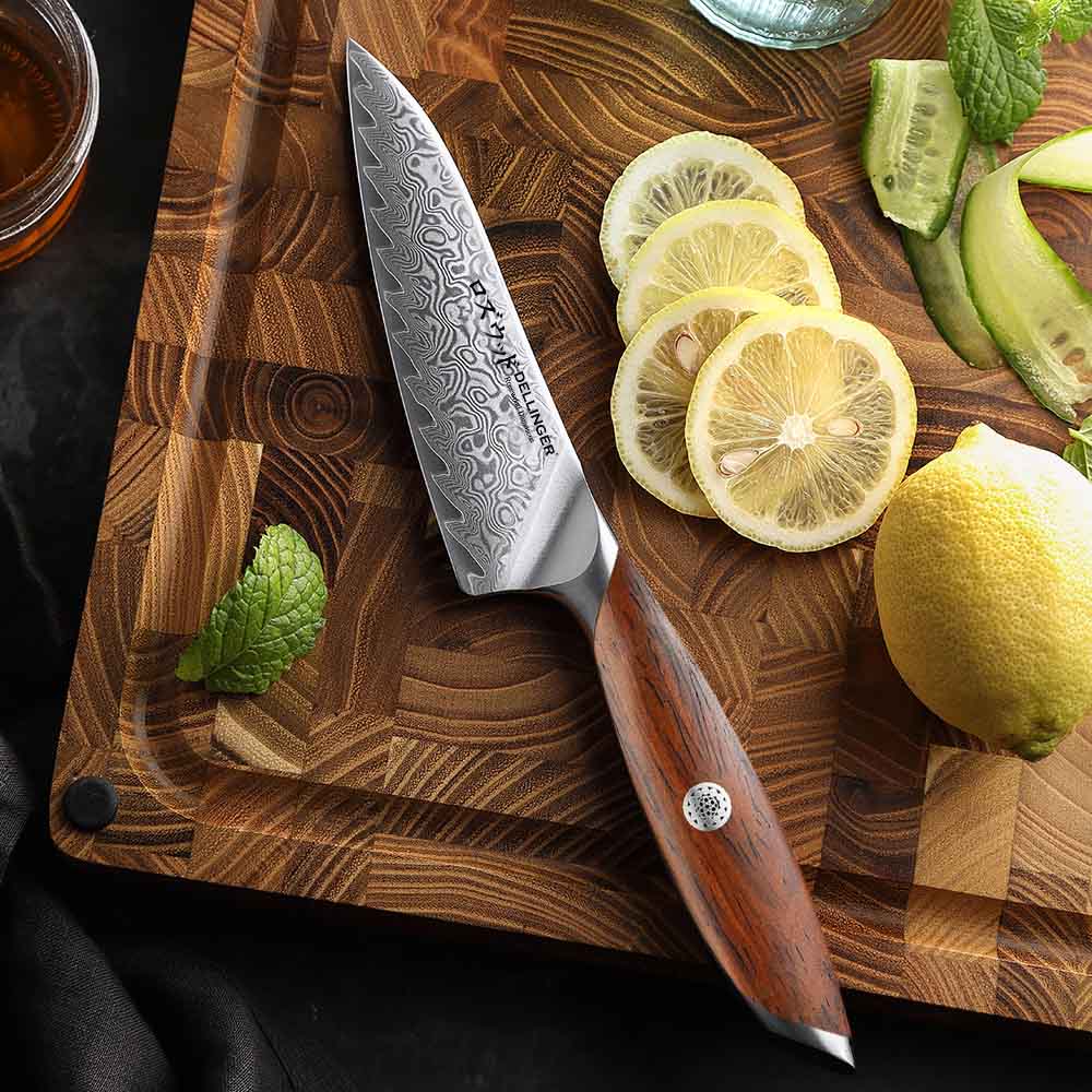 Univerzální nůž Petty 135 mm Dellinger Rose Wood Damascus® Univerzální nůž Petty 135 mm Dellinger Rose Wood Damascus®