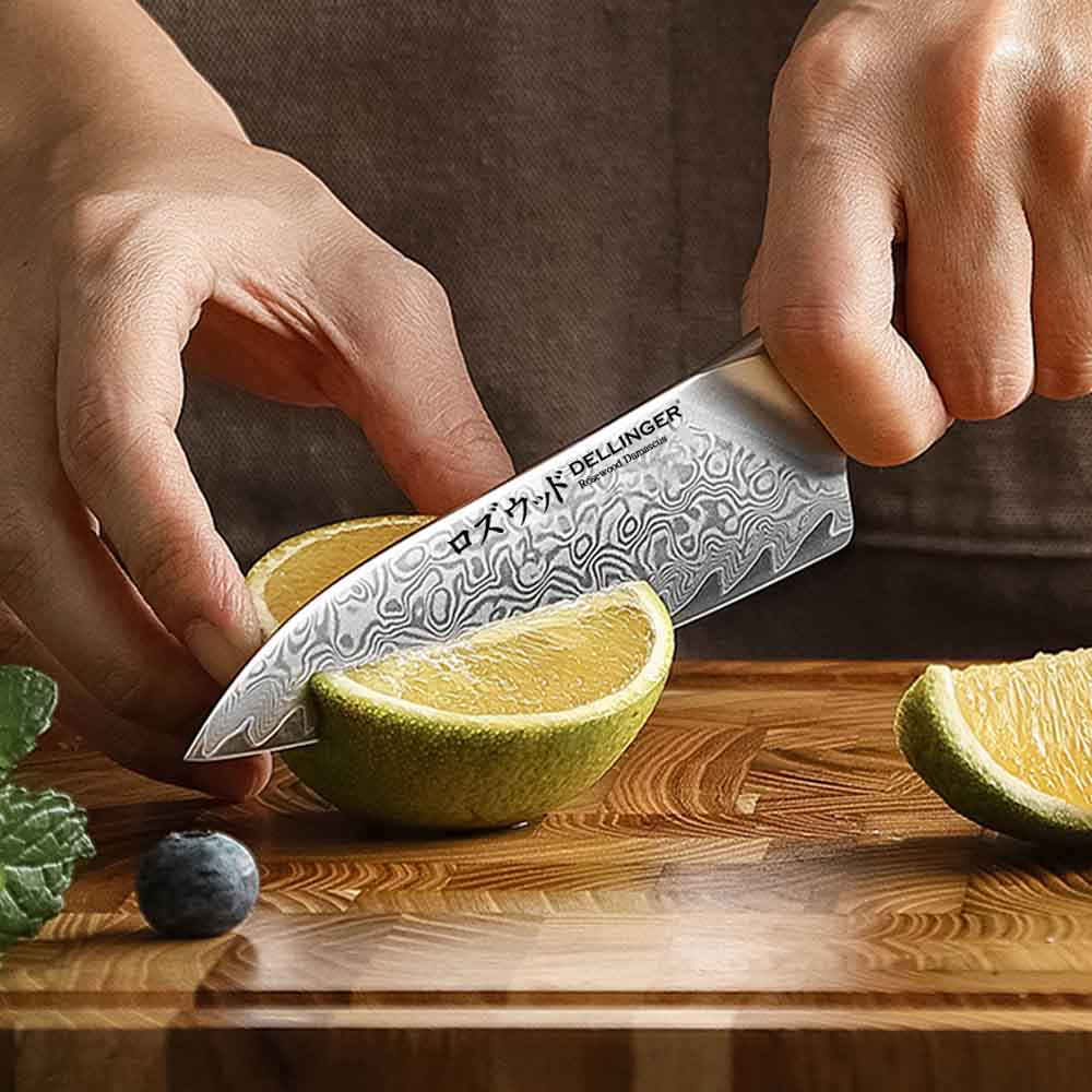 Univerzální nůž Petty 135 mm Dellinger Rose Wood Damascus® Univerzální nůž Petty 135 mm Dellinger Rose Wood Damascus®