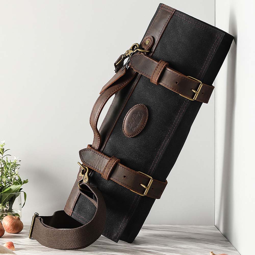 Dellinger Luxusní šéfkuchařský bag (taška) CANVAS na nože pro profesionály Barva: oranžová