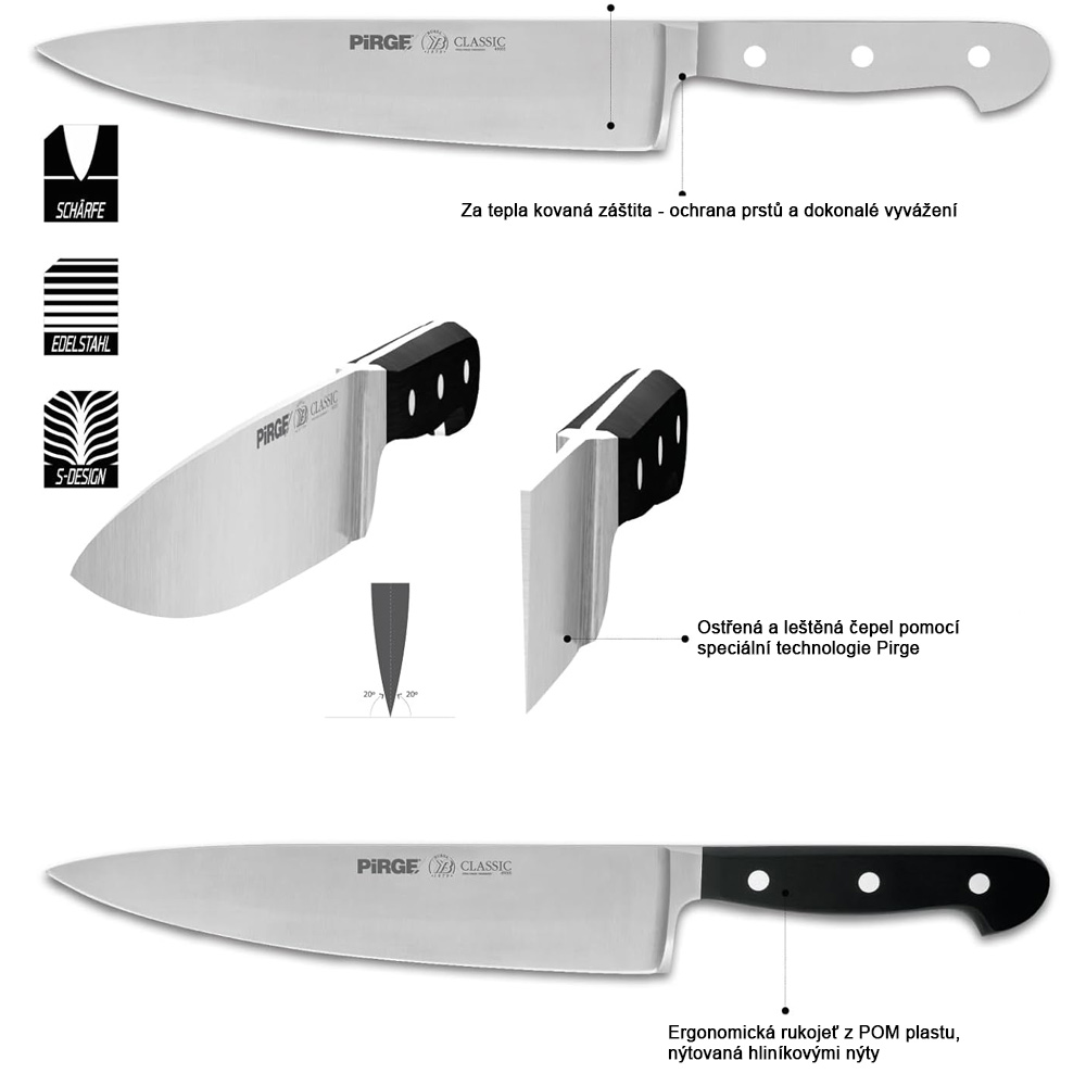Nůž plátkovací (na maso) Slice 180 mm Pirge Classic®