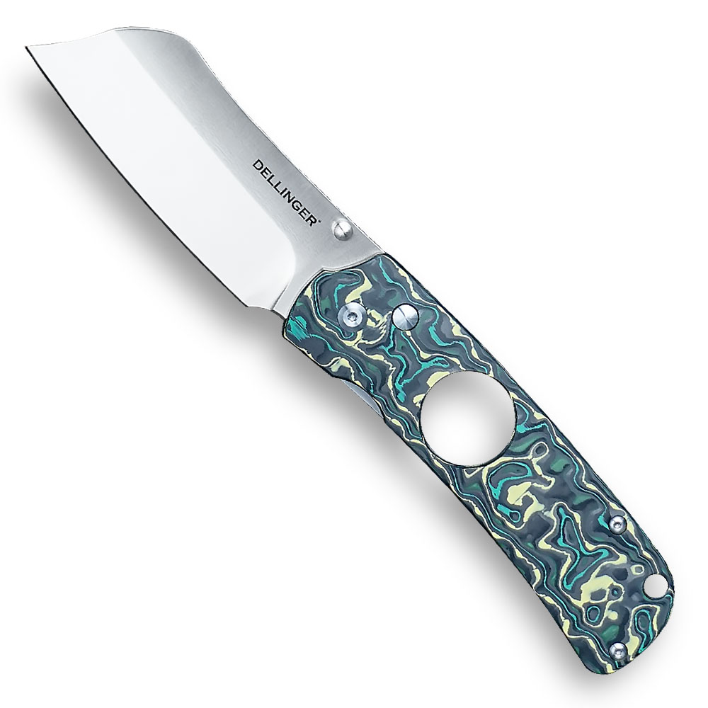 Zavírací nůž s ořezávačem doutníků Dellinger Cigar Cutter DC-53 Carbon