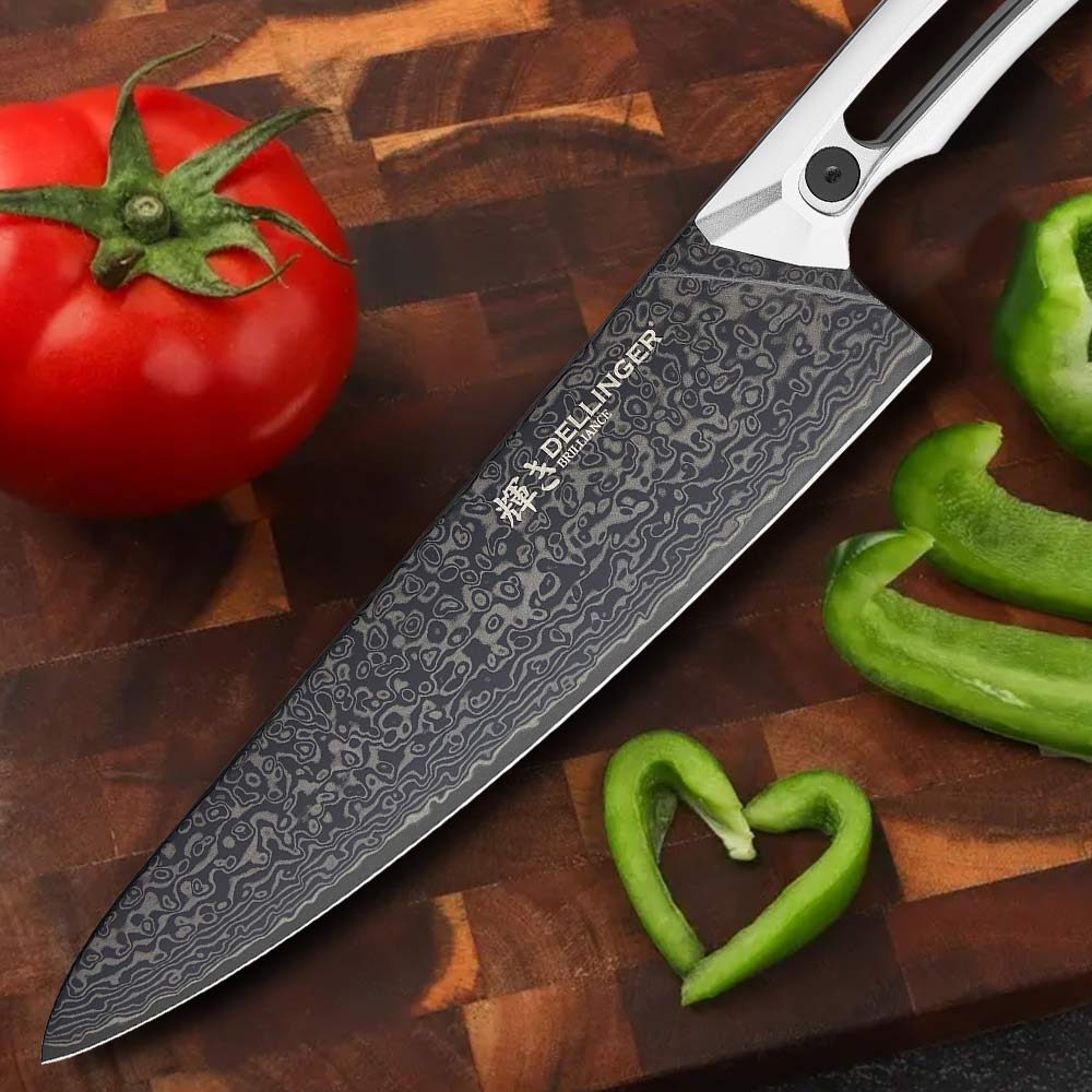 Nůž Gyuto/Chef 205 mm Dellinger White Aluminium Damascus