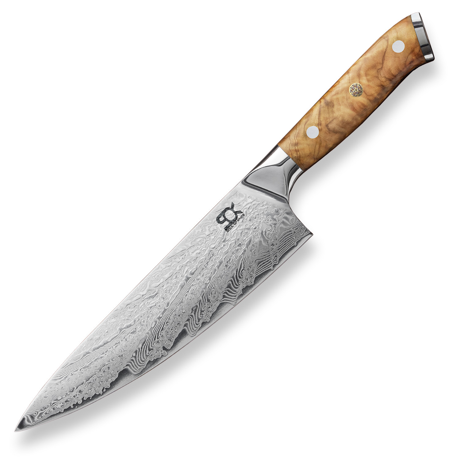 II. jakost - kuchařský nůž SOK Chef Olive Spider Net 205 mm II. jakost - kuchařský nůž SOK Chef Olive Spider Net 205 mm