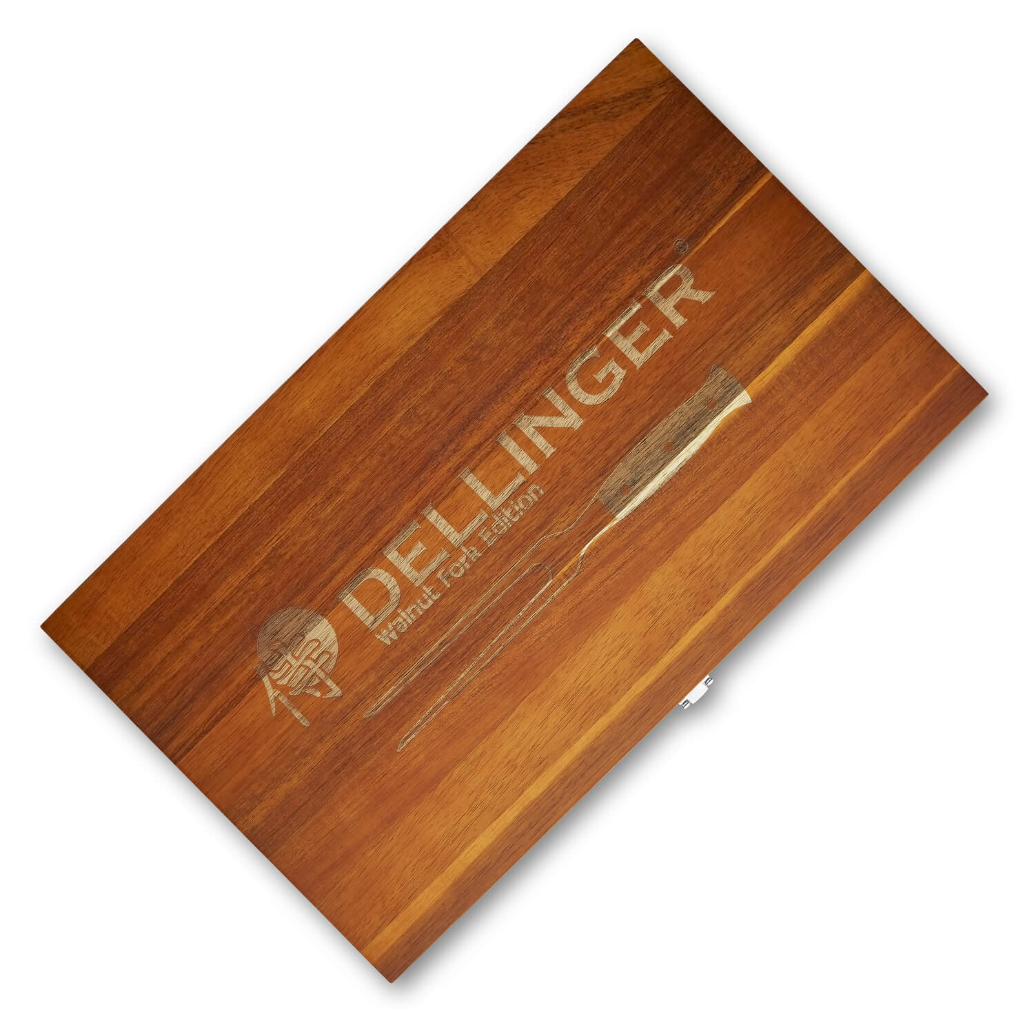 Sada 3 nožů + vidlička v dřevěné dárkové krabici, Dellinger Walnut