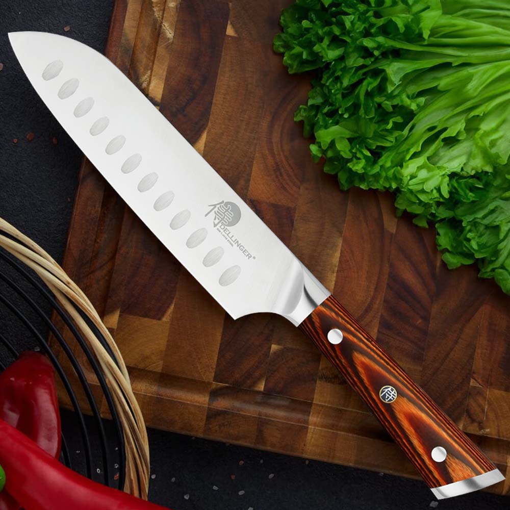 Nůž šéfkuchaře Santoku 178 mm, Dellinger German Black Samurai
