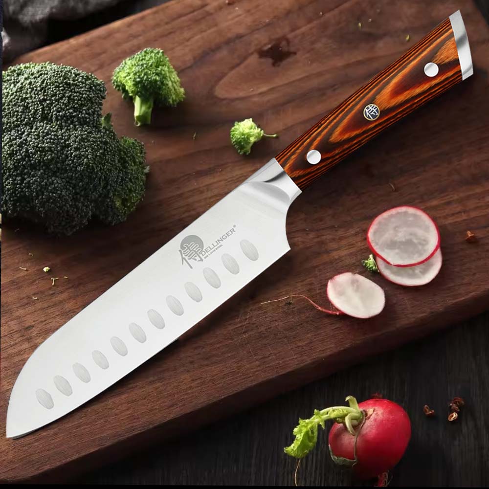 Nůž šéfkuchaře Santoku 178 mm, Dellinger German Black Samurai