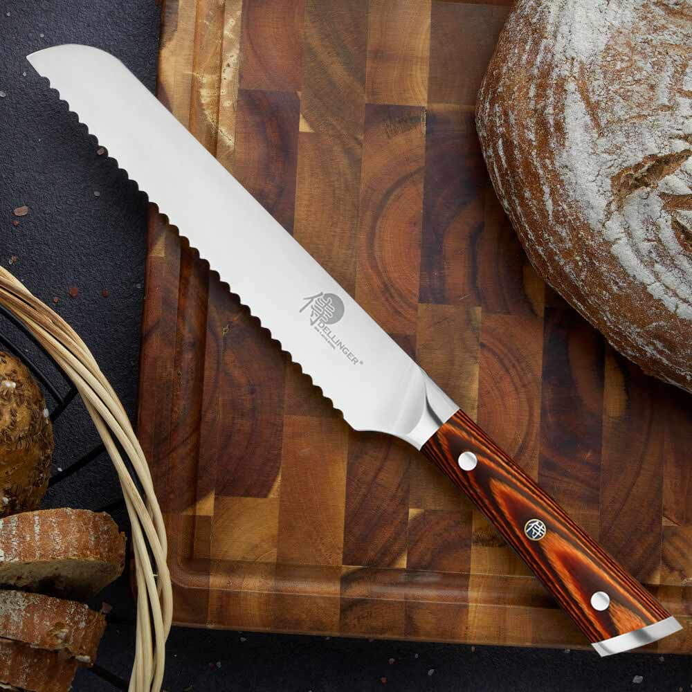 Nůž na chléb a pečivo 198 mm, Dellinger German Black Samurai