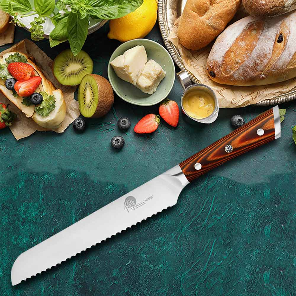 Nůž na chléb a pečivo 198 mm, Dellinger German Black Samurai