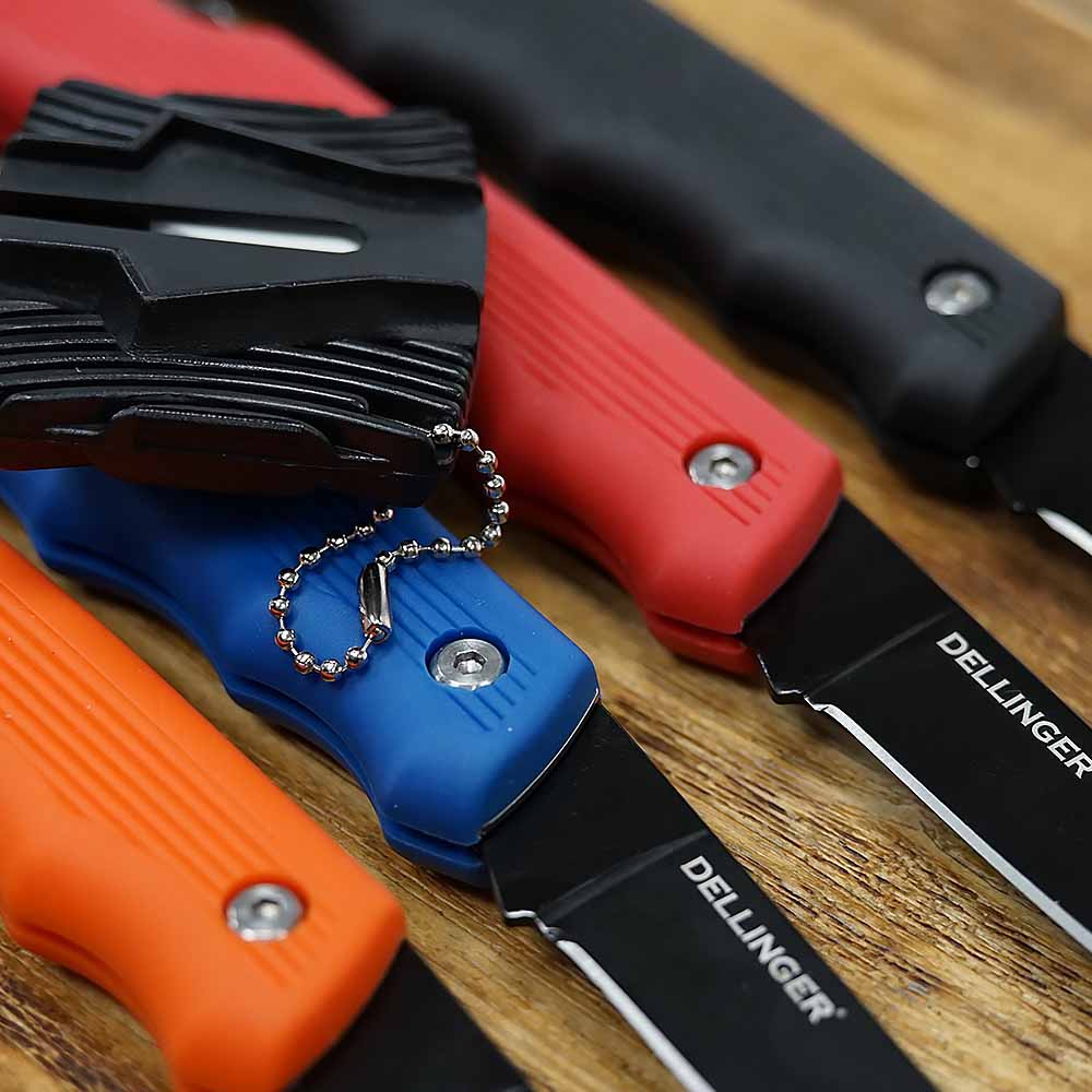 Nůž zavírací Dellinger flexi filetovací 140 mm - ocel 3Cr13 Barva: Modrý