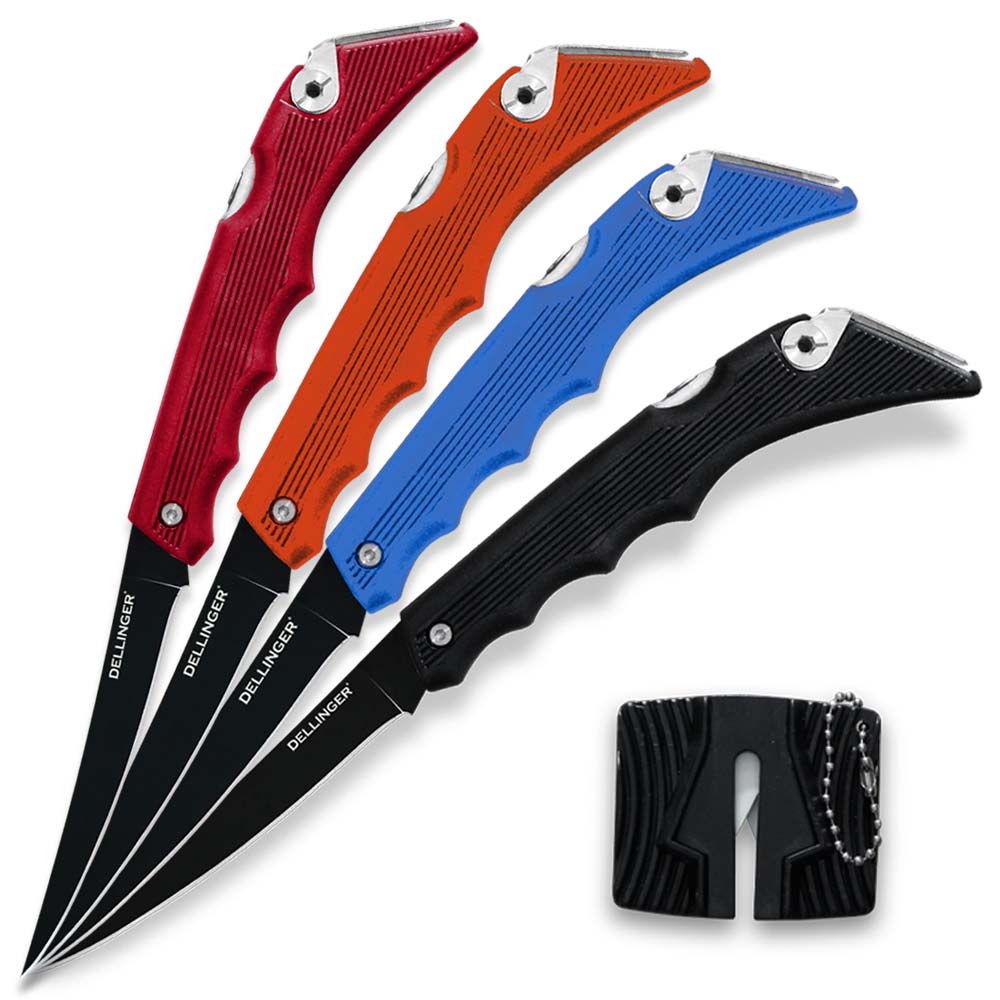 Nůž zavírací Dellinger flexi filetovací 140 mm - ocel 3Cr13 Barva: Červený