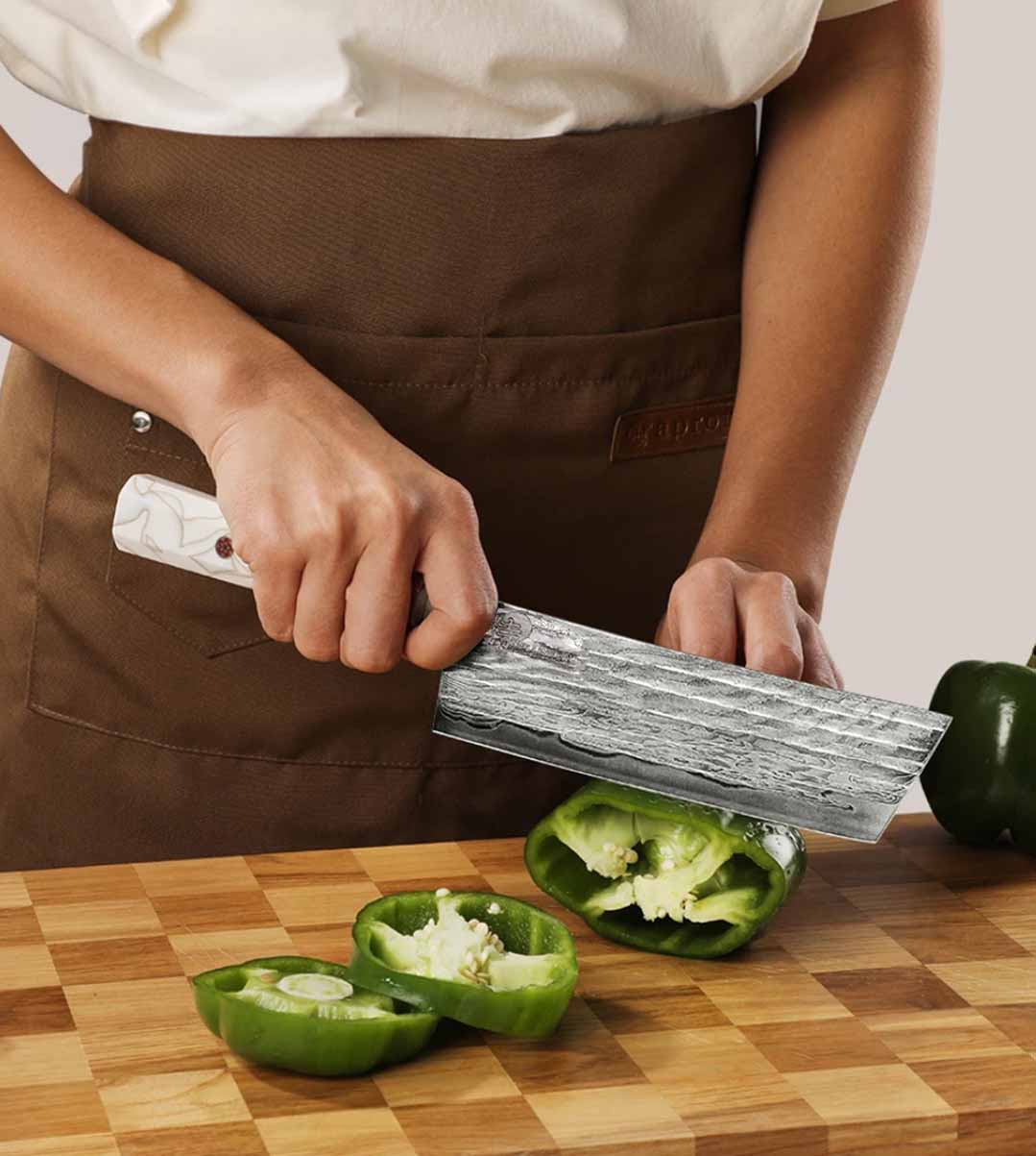 Kuchyňský nůž Nakiri 180 mm Dellinger® Forged White Wave