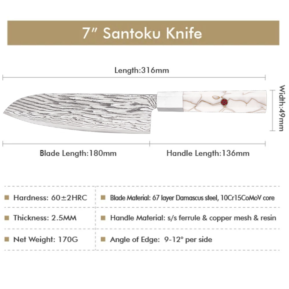 Kuchyňský nůž Santoku 180 mm Dellinger® Forged White Wave Kuchyňský nůž Santoku 180 mm Dellinger® Forged White Wave