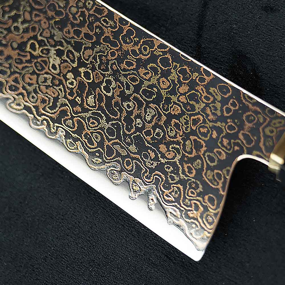 nůž plátkovací Sujihiki 230 mm Dellinger® Resin Black Gold Damascus